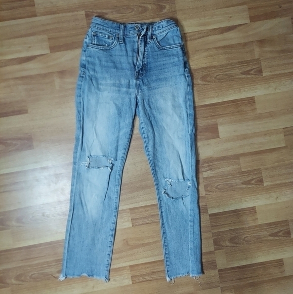 Madewell The Perfect Vintage Jean Distressed Denim Size 24
